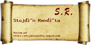 Stoján Renáta névjegykártya