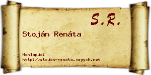 Stoján Renáta névjegykártya